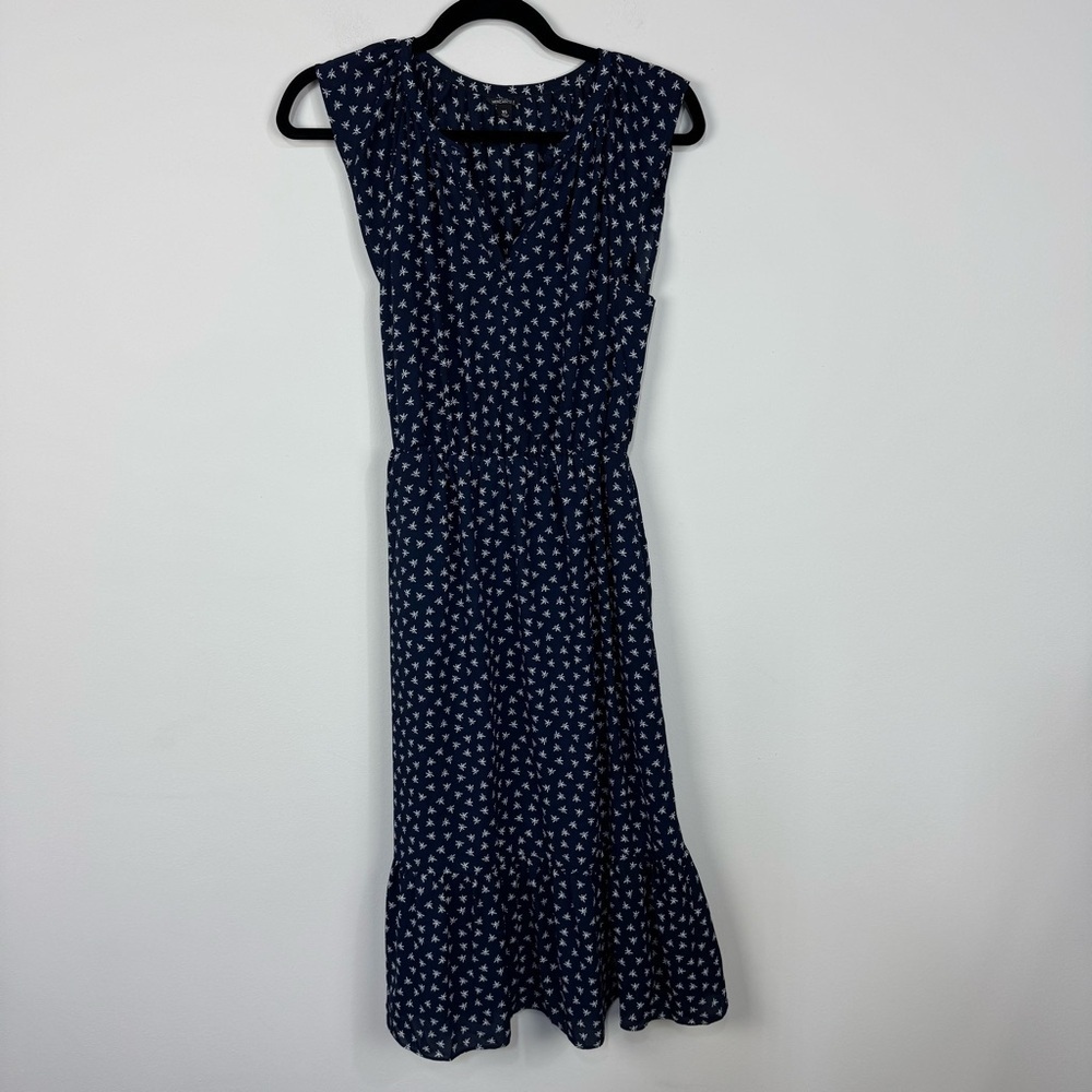 J.Crew Mercantile Navy Blue Dragonfly Print Mini Dress